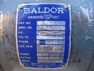BALDOR 1218W 2 hp 3 PHASE 220/440 VOLTS 12 INCH GRINDER WORKS FINE 