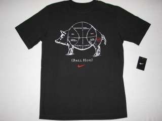 Nike Mens Basketball Ball Hog T Shirt Black NWT  