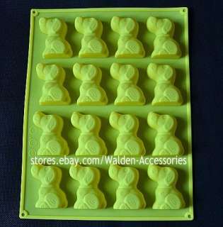 Silicone 16C DOG Cake Chocolate Soap Jelly Ice Cookie Mold Mould Pan 