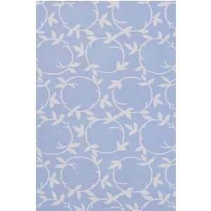  Surya Inspired Classics Pale Blue Ivory Circles Leaves 8 
