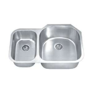 Madelli MS 7030A L Undermount Double Bowl Kitchen Sink W/ Small Bowl 