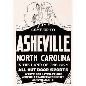  1926 Ad Asheville North Carolina Chamber Commerce Golf 