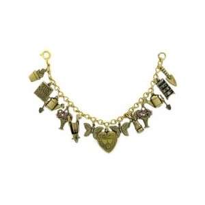    Victorian Style Garden Charm Bracelet Womens Jewelry: Jewelry