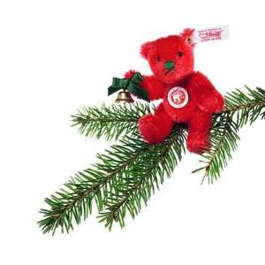  Steiff Red Teddy Bear Ornament with Clip: Toys & Games
