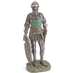  Medieval Knight in Suit of Chain and Plate Mail Armor with 