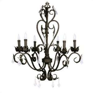 Barcelona 6 Light Chandelier with Crystal Drops Finish: Burnished Gold