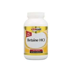  Vitacost Betaine HCl with Pepsin    650 mg   250 Capsules 