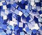 500 BLUE HEAVEN Mosaic Tile Tiles Stained Glass art craft MADE IN USA
