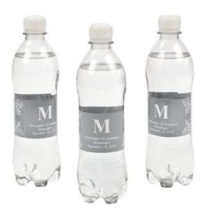  Personalized Monogram Bottle Labels   Silver   Tableware 