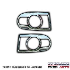  2007 2012 Toyota FJ Cruiser Chrome Tail Light Bezels Automotive