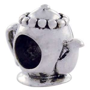  Biagi Teapot Sterling Silver Bead, Pandora Compatible 