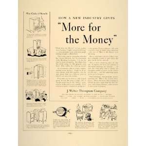 1937 Ad J. Walter Thompson Advertising Benefit Cycle   Original Print 