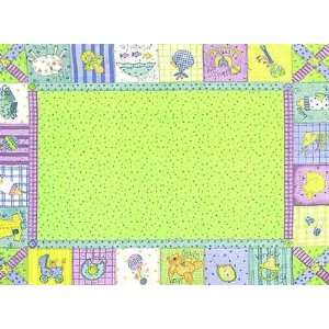  44 Wide Flannel Ador label Panel Lime Fabric By The 