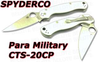Spyderco Gray ParaMilitary 2 CTS 20CP Steel C81GGY20CP2  