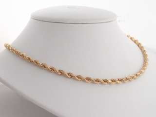 NEW 14K YELLOW GOLD 20 INCH ROPE CHAIN NECKLACE  