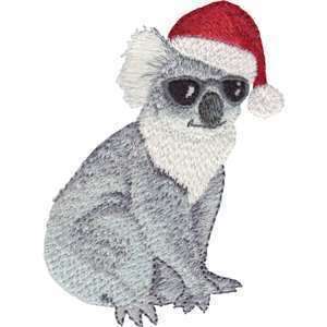 Christmas Cool Shades Koala Bear Holiday Iron on Patch  