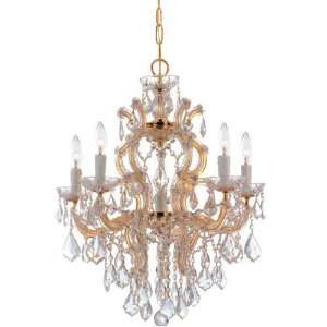  Crystorama 4435 GD GTS Maria Theresa 5 Light Chandelier in 