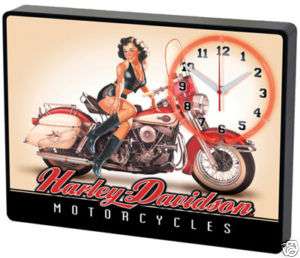 New Harley Davidson Sexy Betty Beauty Neon Wall Clock  