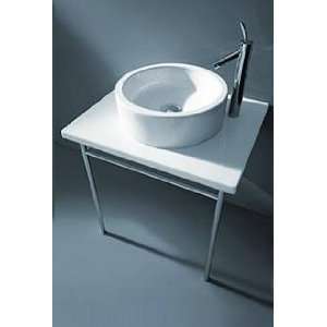   Left Tap Hole Starck 21 Basin with Metal Leg Console and Cerami Home