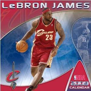  Lebron James 2009 12 x 12 Player Wall Calendar Office 