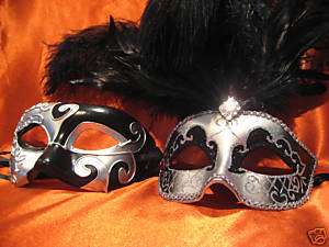   GRAS MASK MASQUERADE MASK MALE AND FEMALE SILVER AND BLACK MASK  