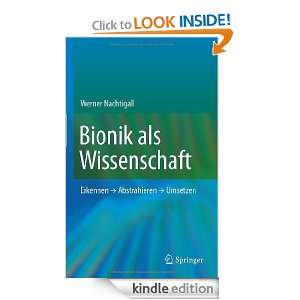 Bionik als Wissenschaft Erkennen   Abstrahieren   Umsetzen Werner 