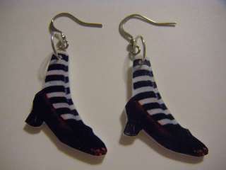 Wizard of Oz Earrings   wicked witch west ruby slippers  