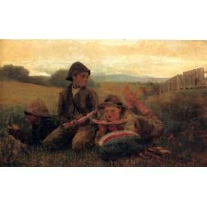  Oil Painting The Watermelon Boys Winslow Homer Hand 