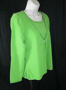 French Laundry Green Cardigan Pullover Sweater Set XL  