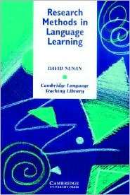 Research Methods in Language Learning, (0521429684), David Nunan 