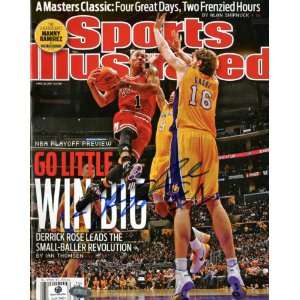   Derrick Rose Sports Illustrated Magazine   GAI   Autographed NBA