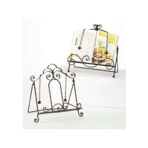 Book Stand With Ball Chain Feature Set/2 Iron D 12 1/2 X 9 