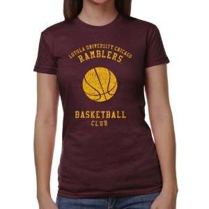  Loyola Chicago Ramblers Ladies Club Juniors Tri Blend T 