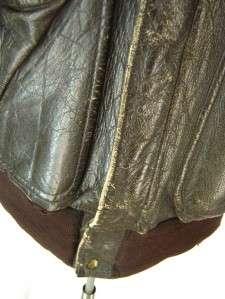 Vintage Distressed Horsehide Leather 1940s A2 Coat Jacket S Small 