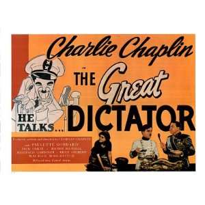   27x38) The Great Dictator Charlie Chaplin Movie Poster: Home & Kitchen