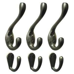   Metal HookGreys Satin Nickel [ 6 Unit Blister ]