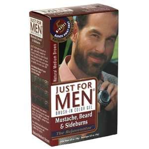  Just For Men Brush In Mustache, Beard & Sideburns, Medium 