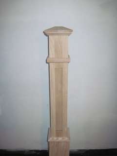 BOX NEWEL POST 6X6 RECESSED PANEL MISSION STYLE  