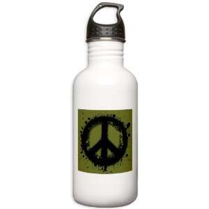   : Stainless Water Bottle 1.0L Peace Symbol Ink Blot: Everything Else