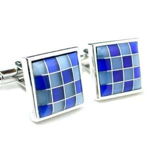 Classic Blue Cat Eye Cuff Links Gift Boxed: Office 