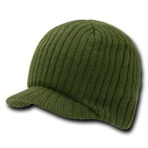   GREEN SOLID CAMPUS JEEP CAP VISOR BEANIE SKI CAP CAPS HAT HATS TOQUE