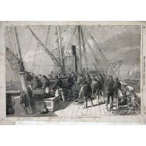   1855 Gun Practice H.M. Boat Ship Starling War Sailors
