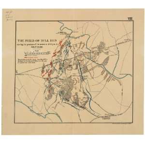  Civil War Map The field of Bull Run : showing the 