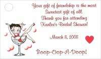 25 Betty Boop Bridal Shower Favor, Gift Tags Supplies  