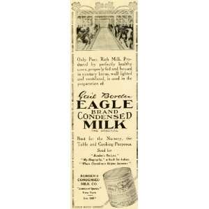  1913 Ad Gail Borden Eagle Brand Condensed Milk Dairy Cows 
