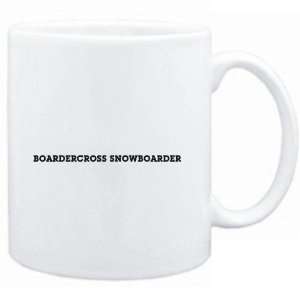  Mug White  Boardercross Snowboarder SIMPLE / BASIC 