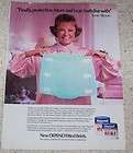 1987 advertising page   JUNE ALLYSON Depend adult bladder diaper 