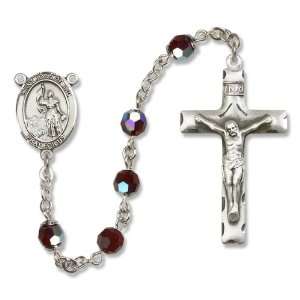  St. Joan of Arc Garnet Rosary Jewelry