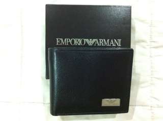 Emporio Armani Mens Wallet Black Leather  