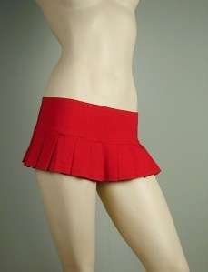 Pleated Low Rise Micro Mini Skirt Small, Medium, Large  